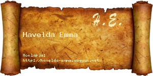 Havelda Emma névjegykártya